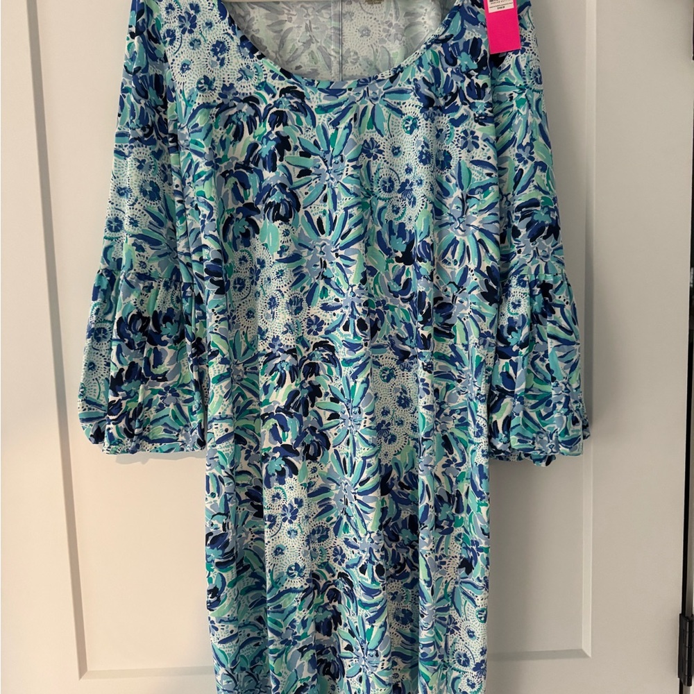NWT Lilly Pulitzer Iris Blue Floral Dress